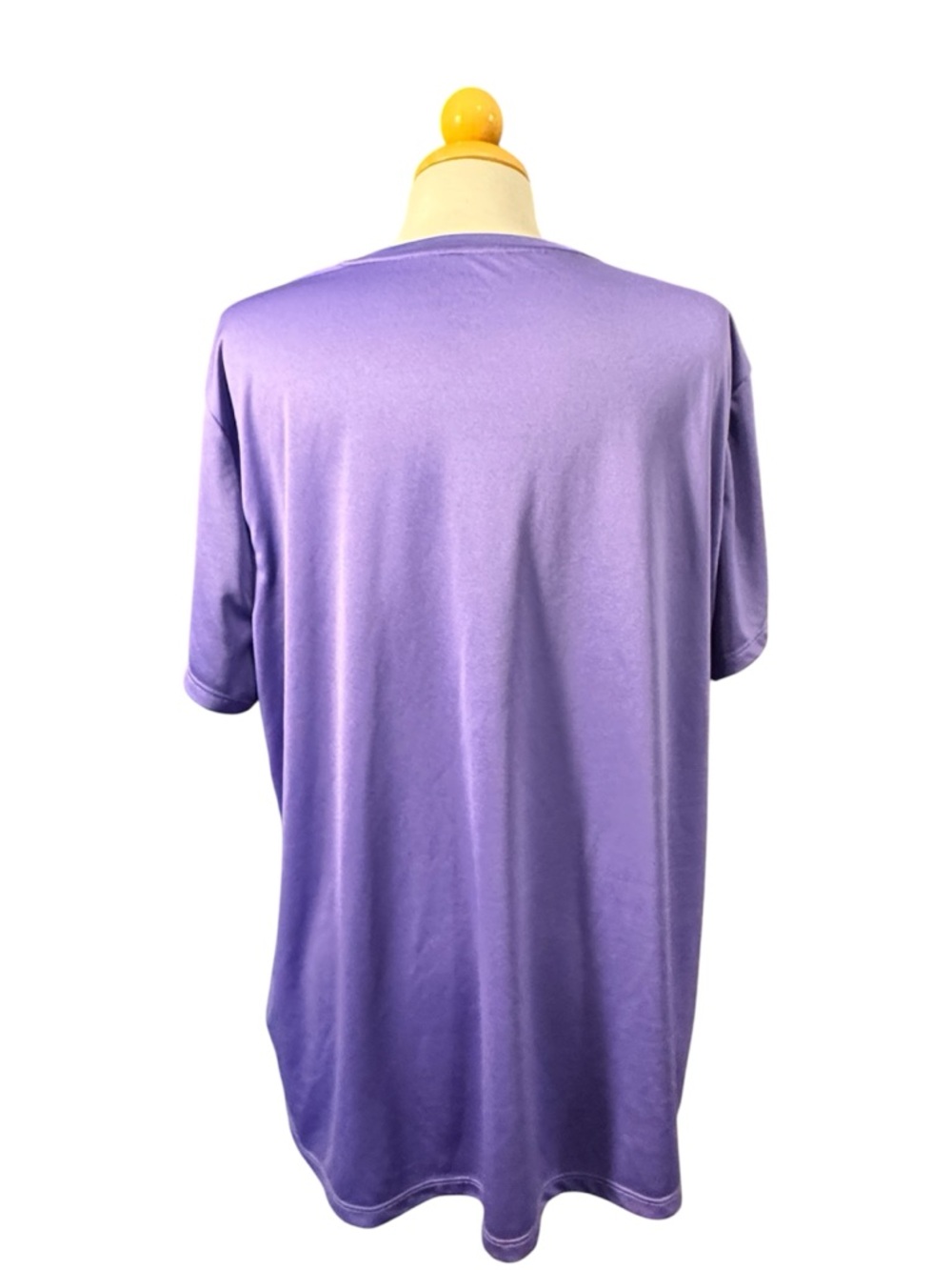 2 Pack Just My Size Active V-Neck Tops in Turquoise and Purple - Picture 5 of 9